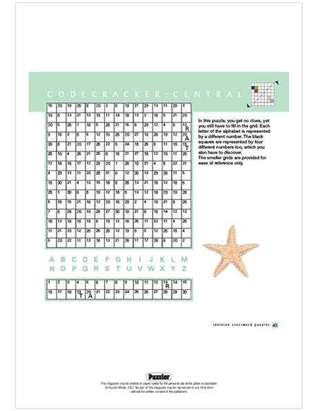 Skeleton Crossword Puzzles